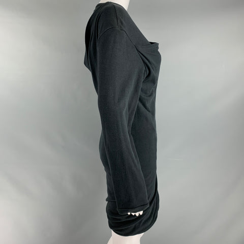 COMME des GARCONS 1980s Size M Black Cotton Bubble Hem Dress
