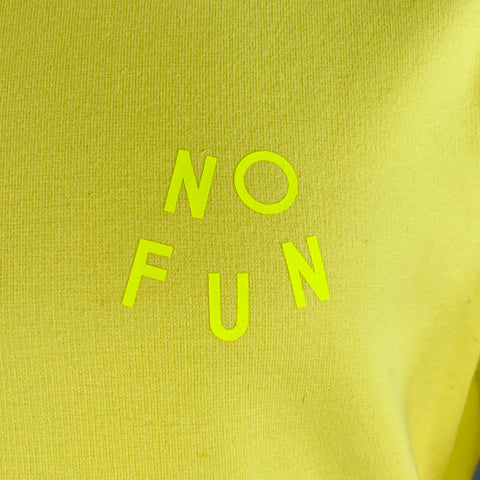 A.P.C. Size M No Fun Neon Yellow Cotton Crew Neck Sweatshirt