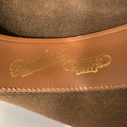 BORSALINO Size M Baker Brown Felt Fedora Hat