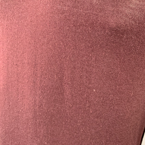 LANVIN Size L Burgundy Wool Blend V-Neck Pullover