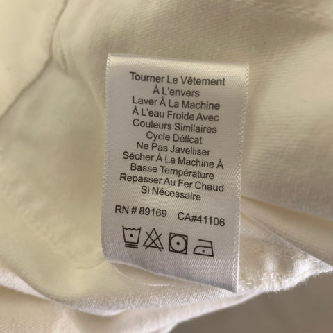 ATM Size 4 White Cotton Cargo Casual Pants