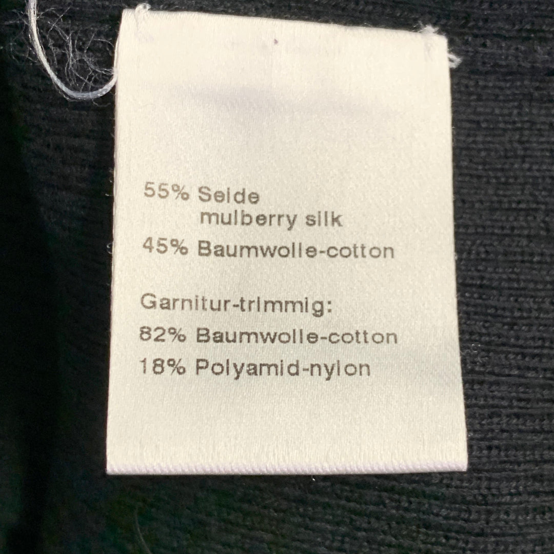 AKRIS Size L Black Silk Cotton Layered Tank Casual Top