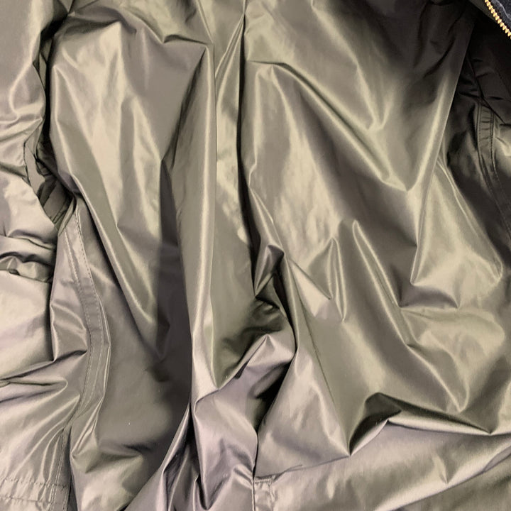 KOLOR Size L Navy Cotton Velvet Beaded Patch Jacket