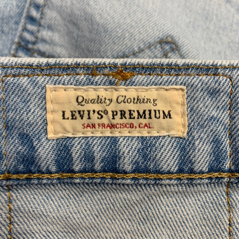 LEVI STRAUSS Size 32 Blue Cotton Five Pockets Straight Jeans