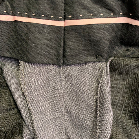 PAUL SMITH Size 32 Grey Charcoal Linen Flat Front Tapered Casual Pants