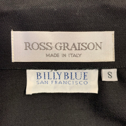 BILLY BLUE Size S Black Virgin Wool Shirt Jacket Suit