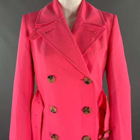 GOLDEN GOOSE Size S Pink Polyester Trench Coat