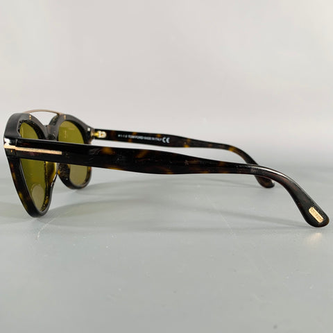 TOM FORD Brown Black Tortoiseshell Acetate Sunglasses