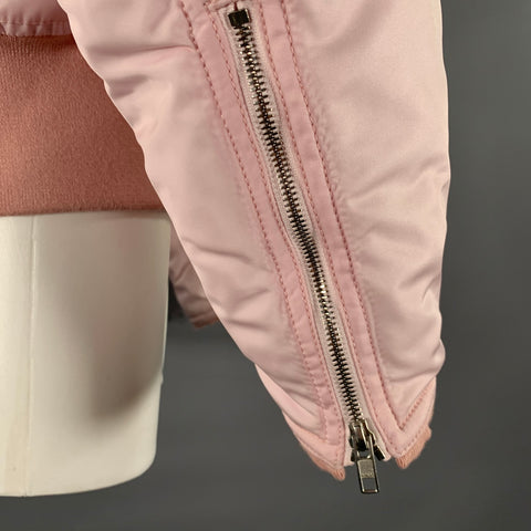 KENZO Size M Light Pink Polyamide Bomber Jacket