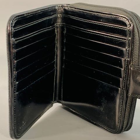 GUCCI Black Cream Stripe Canvas Wallet