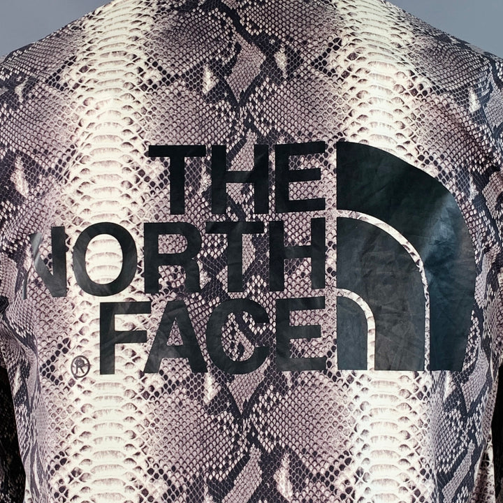 SUPREME x THE NORTH FACE Size M Grey Black White Snake Print Nylon Shirt Jacket