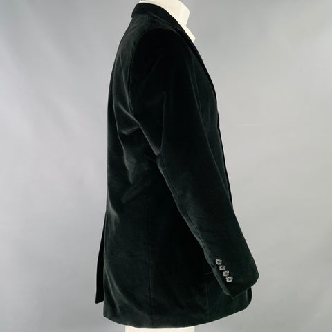 Veste de sport droite en velours noir JOHN BARTLETT taille 38
