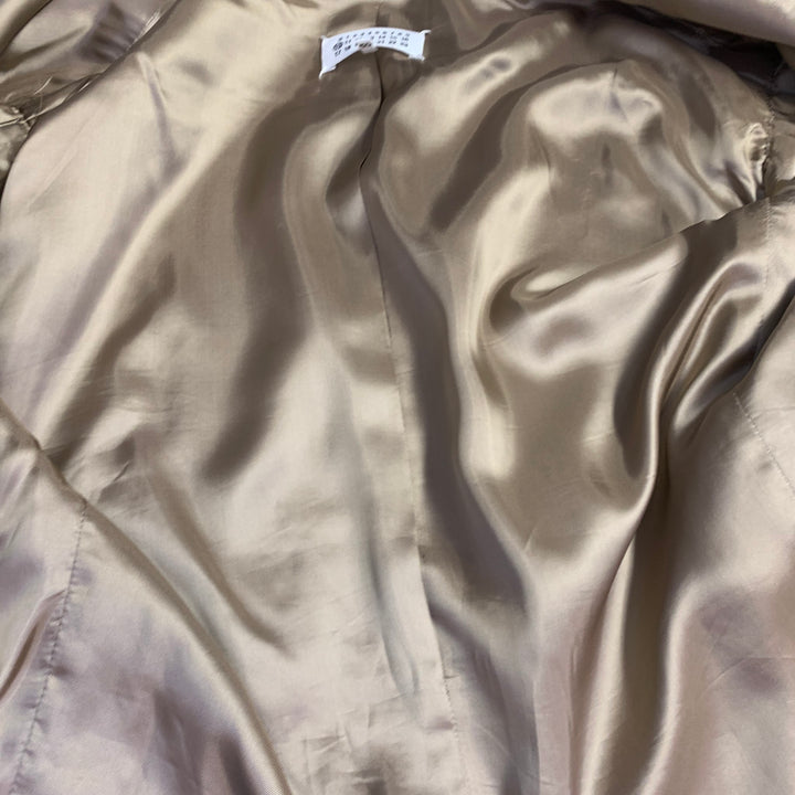 MAISON MARTIN MARGIELA Size 40 Beige Woven Cotton Notch Lapel Sport Coat