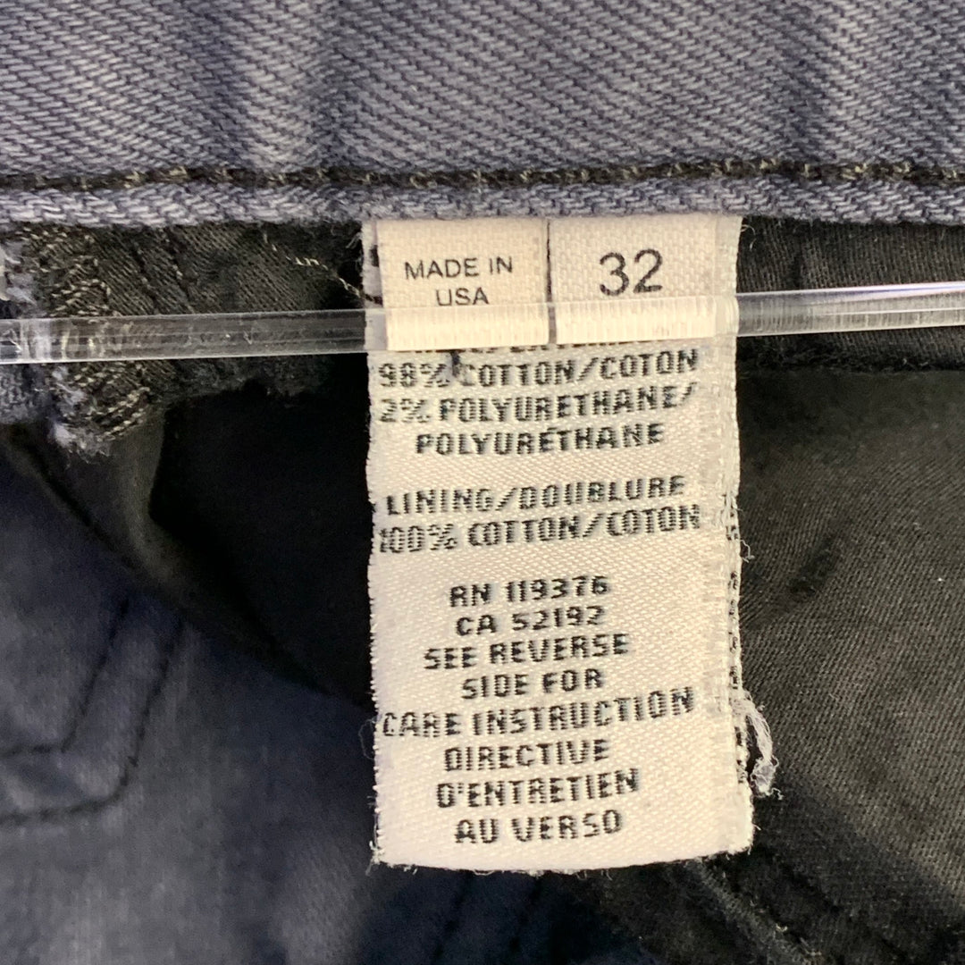 HELMUT LANG Size 32 Black Cotton Blend Straight Zip Fly Jeans