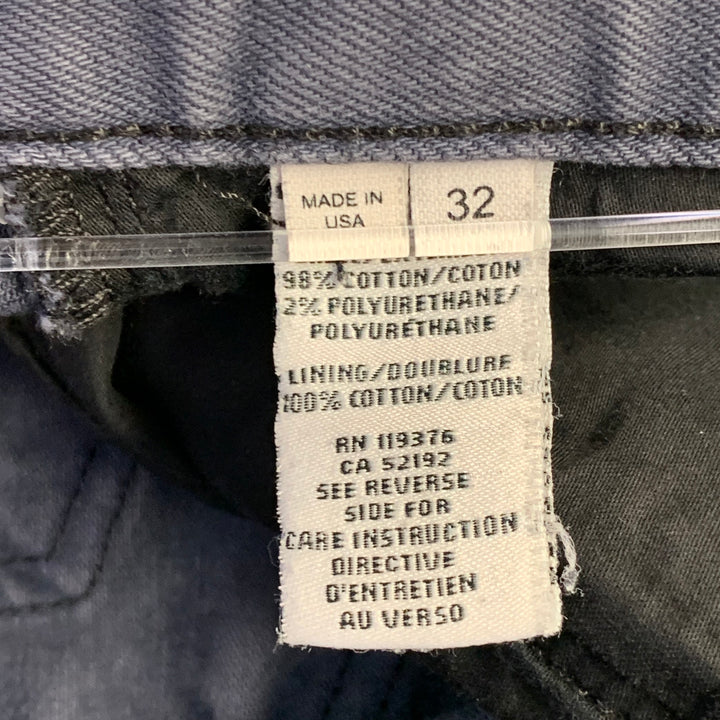 HELMUT LANG Size 32 Black Cotton Blend Straight Zip Fly Jeans