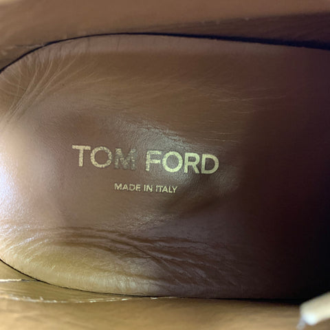 TOM FORD Size 11 Camel Khaki Contrast Stitch Suede Chukka Boots