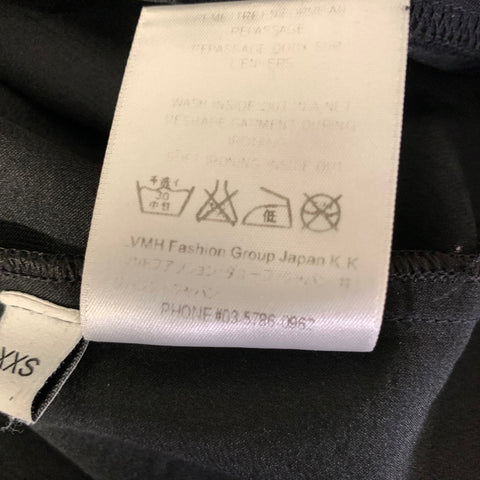 GIVENCHY Size XXS Black Logo Cotton Distressed T-shirt