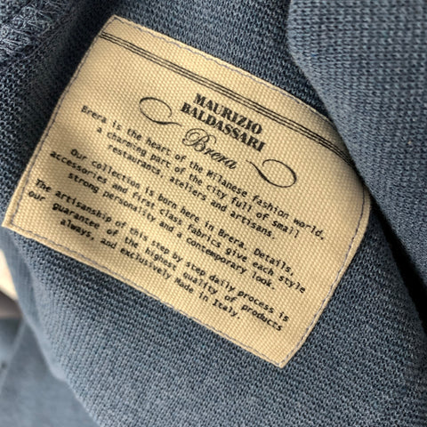 MAURIZIO BALDASSARI Chest Size 40 Size M Blue Cotton Cardigan Jacket