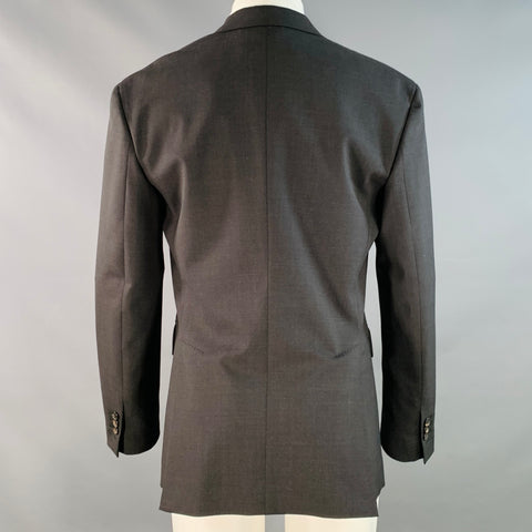 Veste de sport DSQUARED2 en laine mélangée anthracite à revers cranté, taille 38