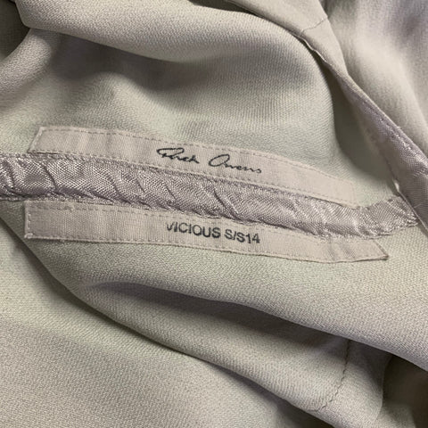 RICK OWENS Size L Cream Satin Blouse