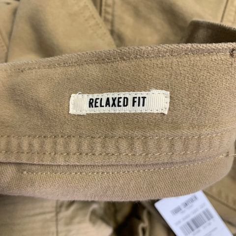 TODD SNYDER Size 34 Beige Cotton Button Fly Jeans
