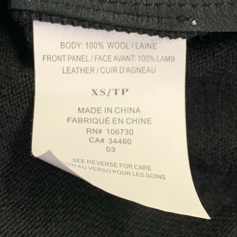 VINCE Size XS Black Wool Lambskin Long Sleeve Below Knee Dress