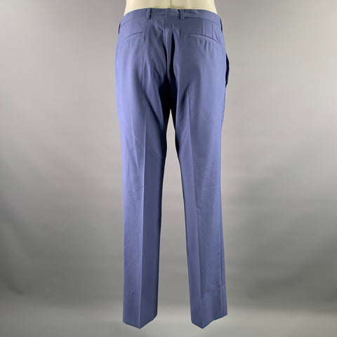 PAUL SMITH Size 38 Regular Blue Periwinkle Wool Mohair Notch Lapel Suit