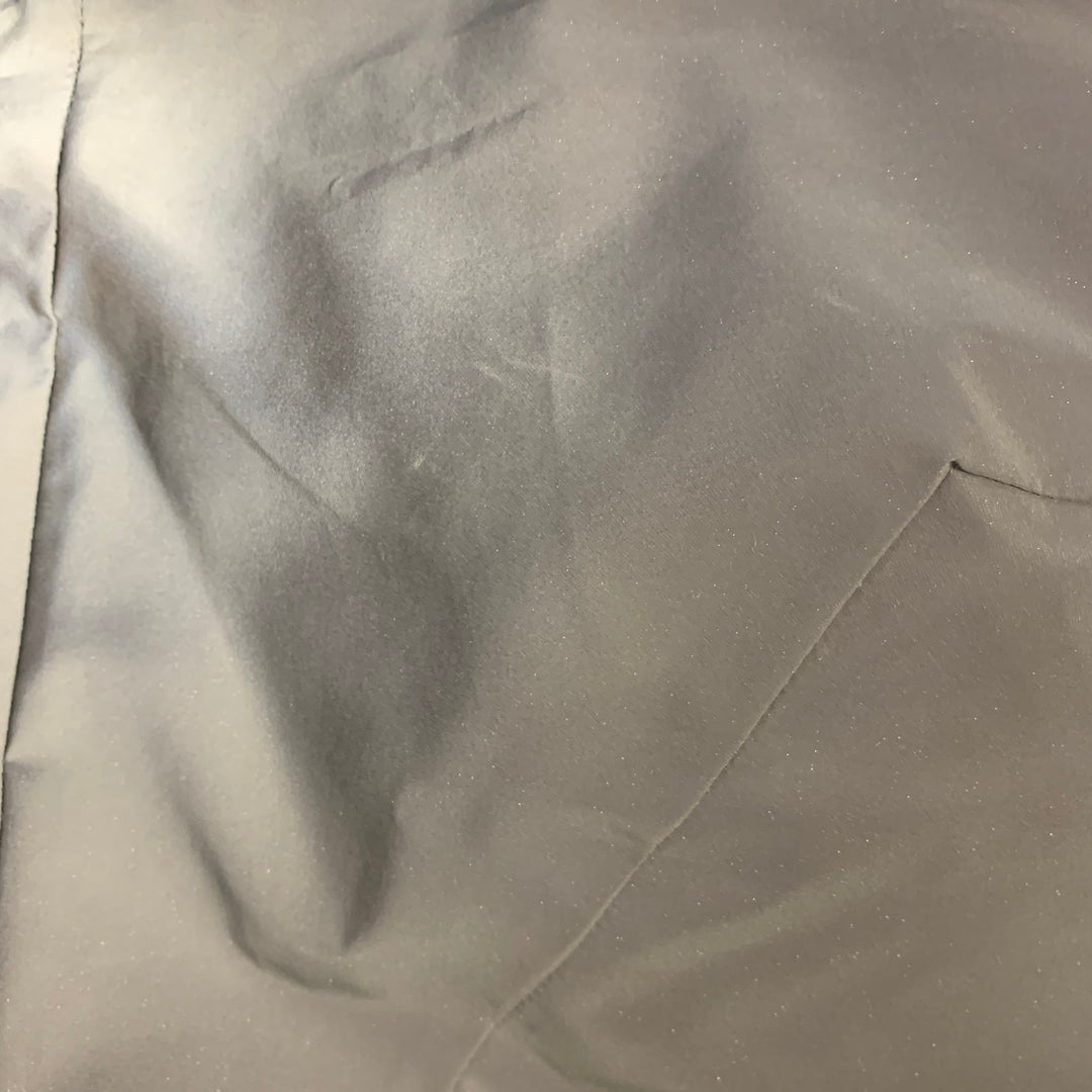 RICK OWENS FW22 Size 2 Reflex Silver Grey Polyester Blend Shiny Bustier Dress Top