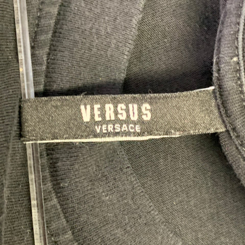 T-shirt sans manches en coton brodé noir et orange VERSUS by GIANNI VERSACE Taille XXL Amore Please