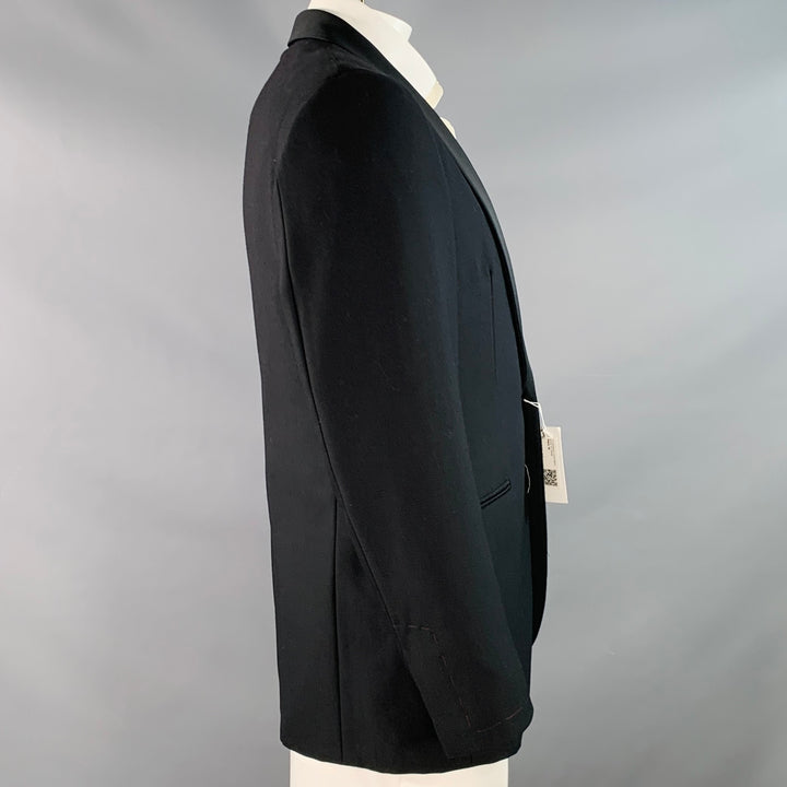 THE ARMOURY Size 42 Black Wool Shawl Collar Single Button Sport Coat
