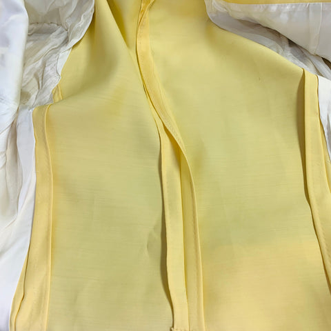 LANVIN Size 42 Yellow Wool Silk Notch Lapel Sport Coat