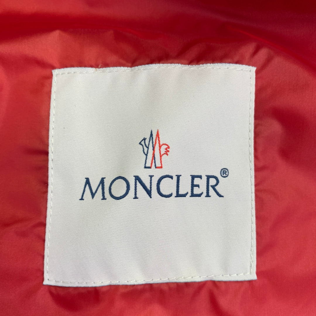 MONCLER Size XXXL Renald Red White Blue Quilted Nylon Jacket