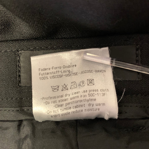CALVIN KLEIN Size 42 Black Wool Peak Lapel Tuxedo Suit