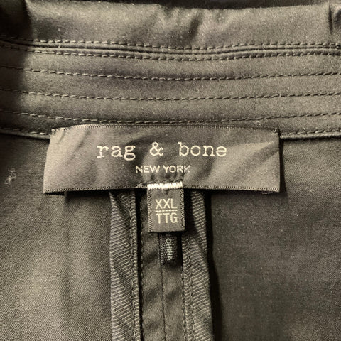 RAG & BONE Chest Size XXL Black Cotton Blend Chore Coat