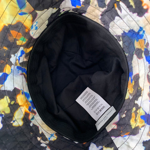 DRIES VAN NOTEN Size S Black Multi Color Splatter Polyamide Bucket Hat