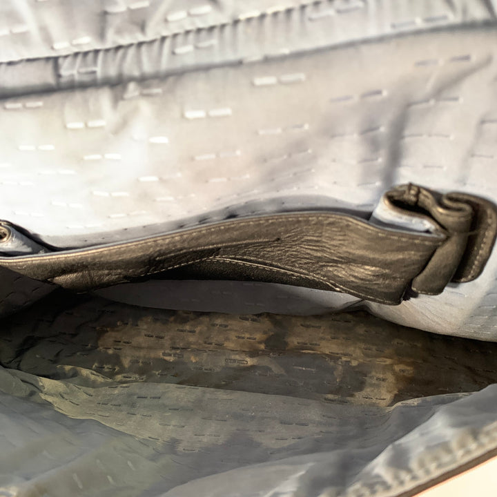 TUMI Black Leather Overnight Bag