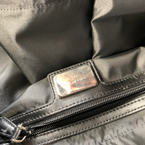 GIVENCHY Black White Skull Nylon Tote Handbag