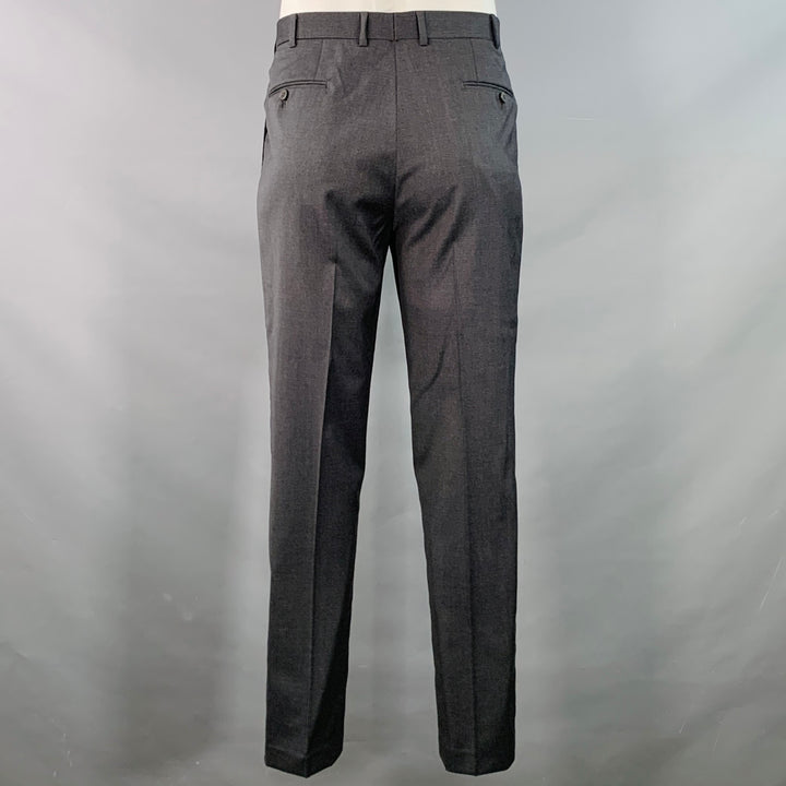 ISAIA Size 42 Regular Grey Wool Twill Notch Lapel Suit