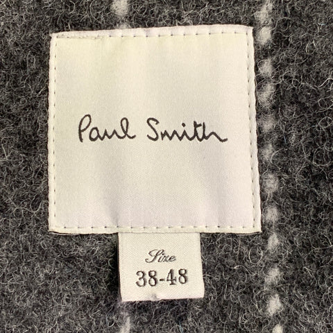 PAUL SMITH Size 38 Blue Black Animal Print Wool Alpaca Notch Lapel Coat