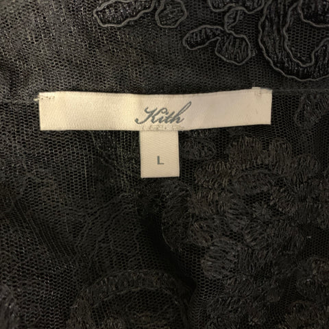 KITH Size L Black Lace Short Sleeve Shirt