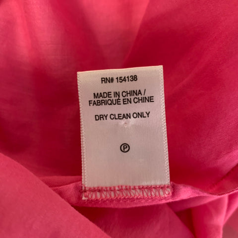 STAUD Size M Pink Polyester See Through Ballon Dress