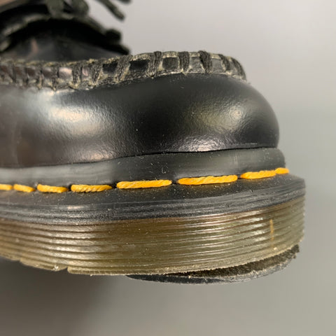 DR. MARTENS Size 9 Black Leather Eyelash & Tassel Loafers