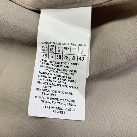 MAX MARA Taille 38 Blazer Fleuri en Polyester Marron Taupe