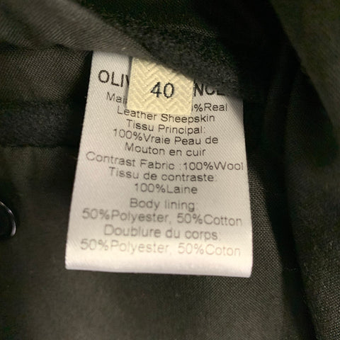 OLIVER SPENCER Size 40 Black Camel Cotton Blend Shearling Vest