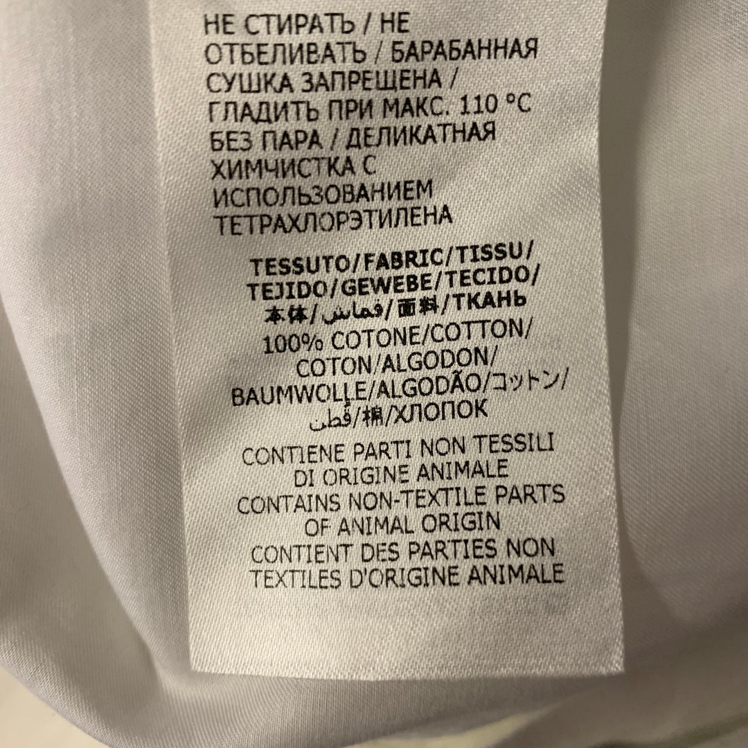 ALEXANDER MCQUEEN Size M White Cotton Tuxedo Frech Cuff Long Sleeve Shirt