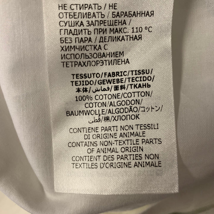 ALEXANDER MCQUEEN Size M White Cotton Tuxedo Frech Cuff Long Sleeve Shirt