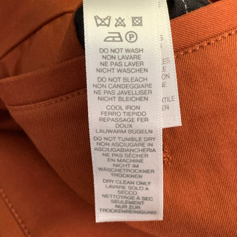 Pantalon habillé fuselé plissé PAUL SMITH en twill de coton rouille taille 34