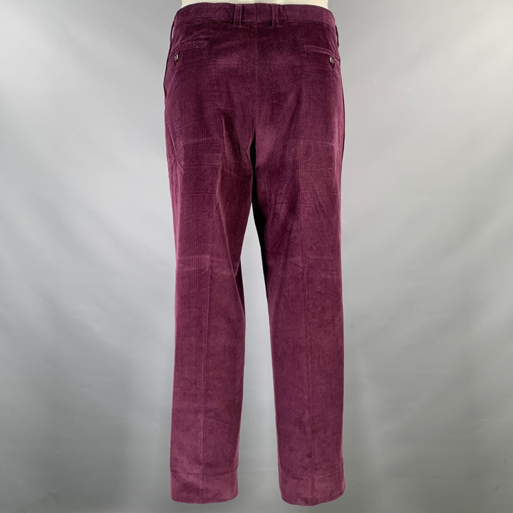 ETRO Size 36 Purple Corduroy Cotton Blend Zip Fly Dress Pants
