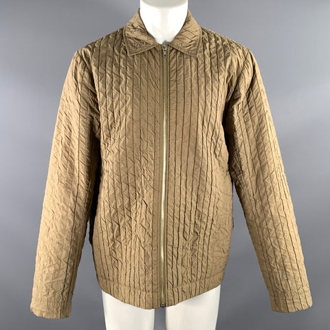 RUE DE TOKYO Size M Khaki Olive Quilted Cotton Blend Jacket