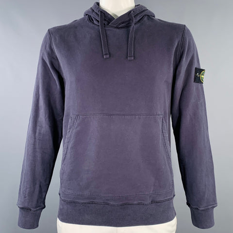 STONE ISLAND Taille L Sweat-shirt à capuche en coton gris bleu